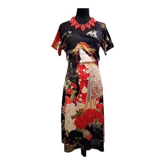 No tag Dresses & Skirts - Japanese Geisha Print Dress